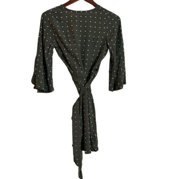 NEW Faithfull The Brand Stefano Corelli Wrap Dress Size 2 (XS) Greenish Brown - Picture 12 of 12